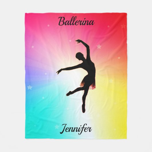 Rainbow Ballerina Fleece Blanket (Vorderseite)