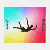 Rainbow Ballerina Fleece Blanket (Vorderseite (Horizontal))