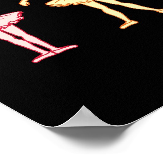 Rainbow Ballerinas Poster (Ecke)