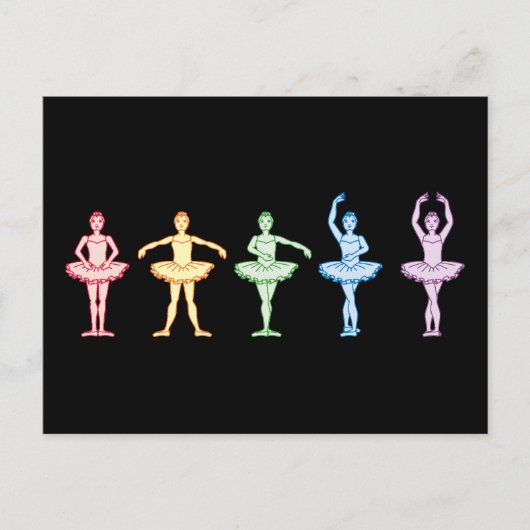 Rainbow Ballerinas Postkarte (Vorderseite)