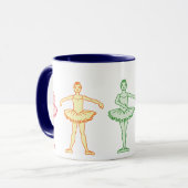 Rainbow Ballerinas Tasse (Vorderseite Links)