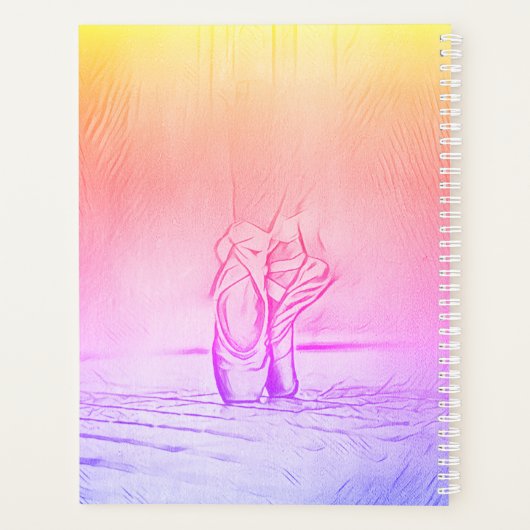 Rainbow Ballet Shoes on Pointe Planer (Rückseite)