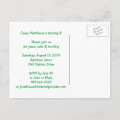 Rainbow-Ballon Geburtstagsfeier Einladungspostkarte (Rückseite)