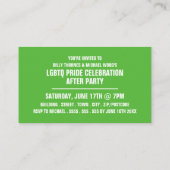 Rainbow-Ballons, LGBTQ Prix Party Einladungskarte (Rückseite)