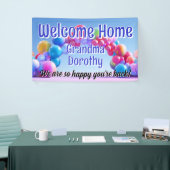 Rainbow Balloon Arch Custom Welcome Zuhause Sign Banner (Messeveranstaltung)