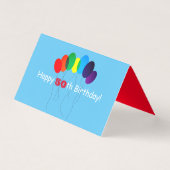 Rainbow Balloon Geburtskarte (Vorderseite)