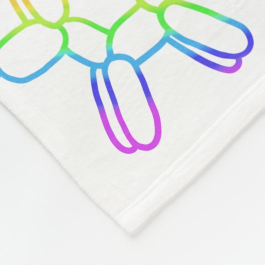 Rainbow Balloon Hunde in Liebe Fleece Blanket (Ecke)