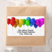 Rainbow Balloons-Adressetikett (Insitu)