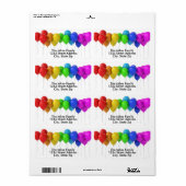 Rainbow Balloons-Adressetikett (Vorne)