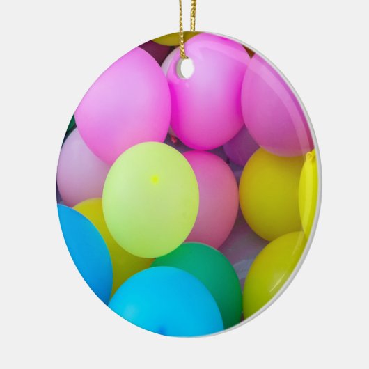 Rainbow Balloons Keramik Ornament (Links)