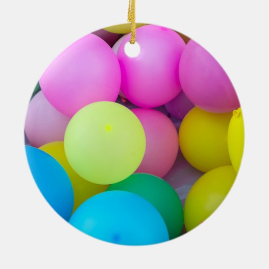 Rainbow Balloons Keramik Ornament (Hinten)