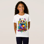 Rainbow Bamboo Panda T-Shirt (Vorne ganz)