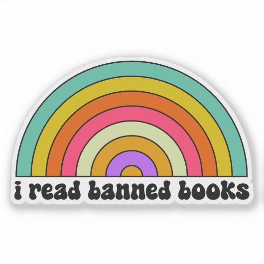 Rainbow Banned Books Aufkleber (Vorderseite)