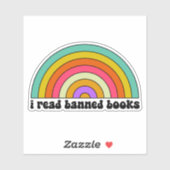 Rainbow Banned Books Aufkleber (Blatt)