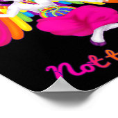 Rainbow Baphomet Not Today Jesus Kawaii Hail Satan Poster (Ecke)