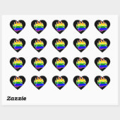 Rainbow Bar Paw Herzform - Sticker (Blatt)
