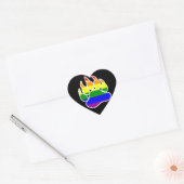 Rainbow Bar Paw Herzform - Sticker (Umschlag)