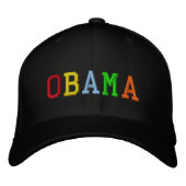 Rainbow Barack Obama Bestickte Kappe (Vorderseite)