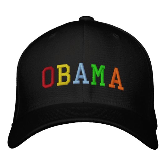 Rainbow Barack Obama Bestickte Kappe (Vorderseite)