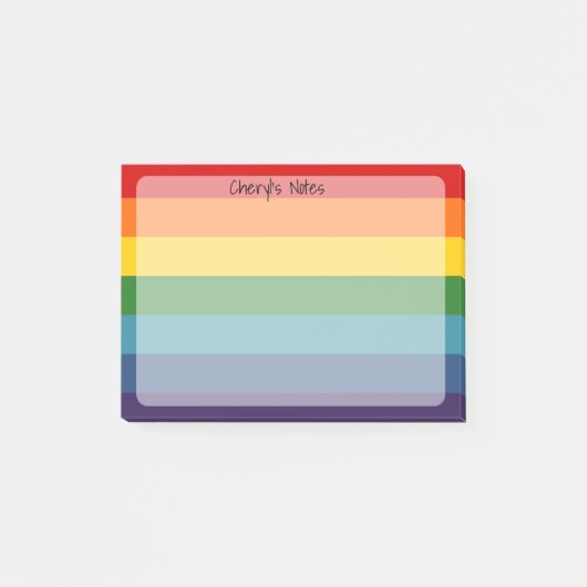 Rainbow Bars Personalisierte Post-it-Notizen Post-it Klebezettel (Vorderseite)