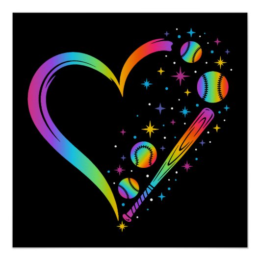 Rainbow Baseball Poster (Vorderseite)