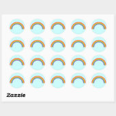 Rainbow-Basic Runder Aufkleber (Blatt)