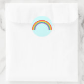 Rainbow-Basic Runder Aufkleber (Tasche)