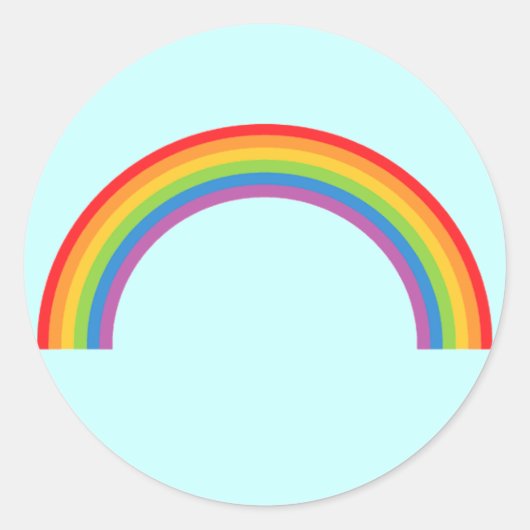 Rainbow-Basic Runder Aufkleber (Vorderseite)
