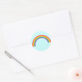 Rainbow-Basic Runder Aufkleber (Umschlag)