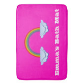 Rainbow Bath Mat auf Hot Pink Badematte (Vorderseite Vertikal)
