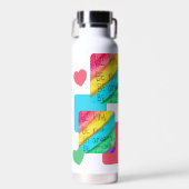 Rainbow BE Kind BE Yourself Inspirational Saying  Trinkflasche (Vorne)