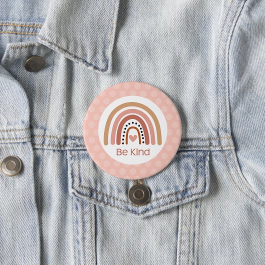 Rainbow Be Kind Boho Button (Beispiel)