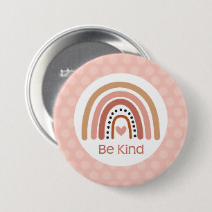 Rainbow Be Kind Boho Button
