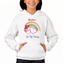 Rainbow be my Valentine Colorful Hearful Girls Nie