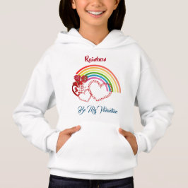 Rainbow be my Valentine Colorful Hearful Girls Nie Hoodie