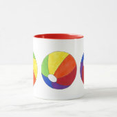 Rainbow Beach Ball Beachball Urlaub Ozean Sommer Tasse (Zentrum)