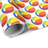 Rainbow Beach Ball Sommerspass Strandbällchen Küst Geschenkpapier (Rolleneckpunkt)