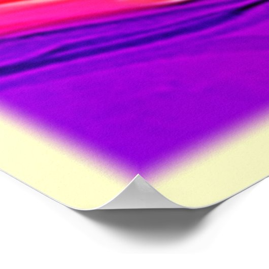 Rainbow Beach: Cartoon Fun Poster (Ecke)