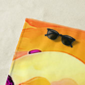 Rainbow Beach: Cartoon Fun Strandtuch (Beispiel)