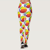 Rainbow Beachball Summer Beach Party Ball Leggings (Rückseite)