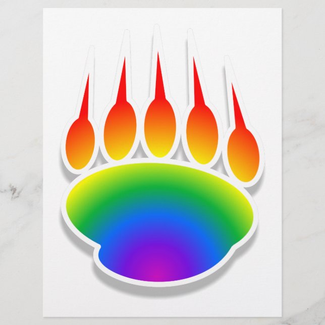 Rainbow Bear Paw Print (Vorderseite)