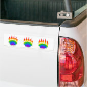 Rainbow Bear Paw Print Autoaufkleber (Auf Lkw)