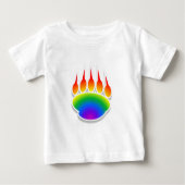 Rainbow Bear Paw Print Baby T-shirt (Vorderseite)