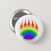 Rainbow Bear Paw Print Button (Vorne & Hinten)