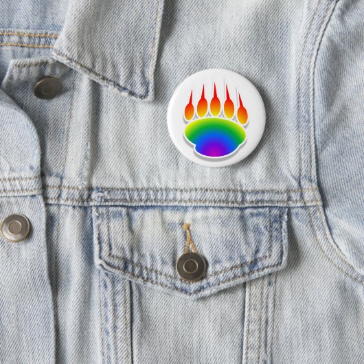 Rainbow Bear Paw Print Button (Beispiel)