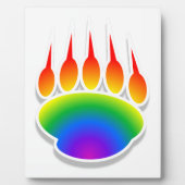 Rainbow Bear Paw Print Fotoplatte (Vorderseite)