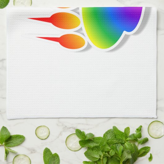 Rainbow Bear Paw Print Handtuch (Gefaltet)