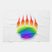 Rainbow Bear Paw Print Handtuch (Horizontal)