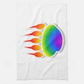 Rainbow Bear Paw Print Handtuch (Vertikal)