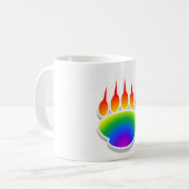 Rainbow Bear Paw Print Kaffeetasse (Vorderseite Links)